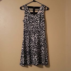 Black and white lepord sun dress. Size Small